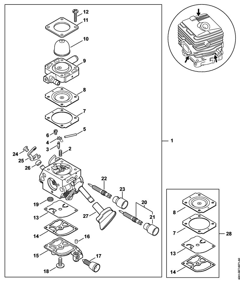 STIHL bladblazer onderdelen tekening – STIHL bladblazer onderdelen en spare parts overzicht